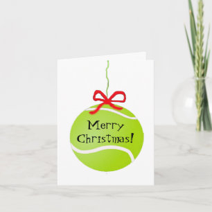 Tennis Christmas Ornament Card