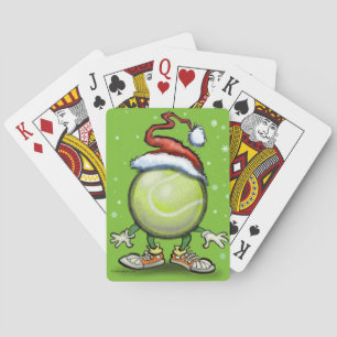 Tennis Christmas Playing Cards