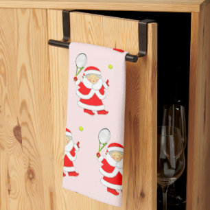 Tennis Christmas Tea Towel