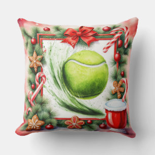 Tennis Christmas Themed for Player Cushion