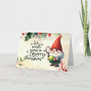 Tennis Christmas  themed for Player  Holiday Card