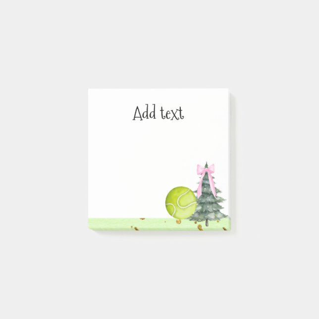 Tennis Christmas Themed Gifts for Player Post-it Notes (Front)