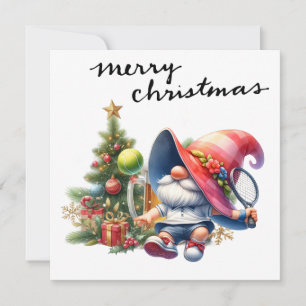 Tennis Christmas  themed Holiday Card