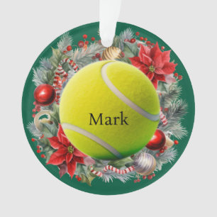 Tennis Christmas themed  Ornament
