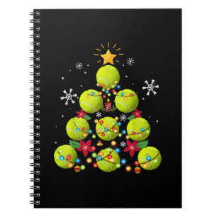 tennis christmas tree gifts notebook