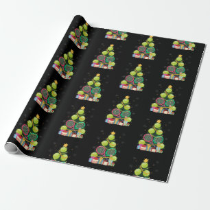 Tennis Christmas Tree Tennis Player Tennis Coach Wrapping Paper