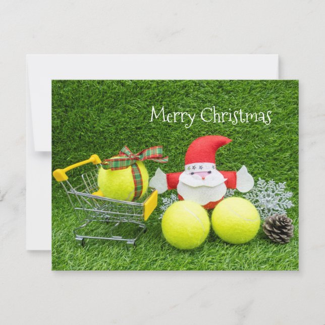 Tennis Christmas with Santa Claus and tennis ball (Front)
