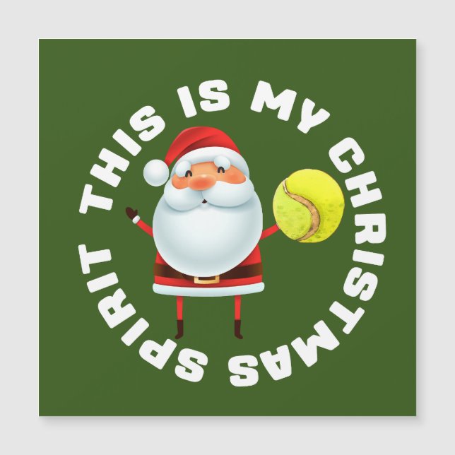 Tennis Christmas with Santa Claus Christmas Spirit (Front)