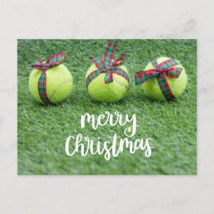 Tennis Christmas with Tennis ball and gifts Postca Postcard
