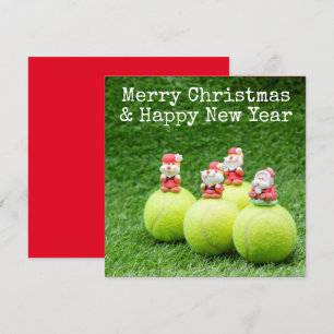 Tennis Christmas with tennis themed Holiday Card