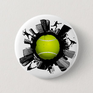 Tennis City 6 Cm Round Badge