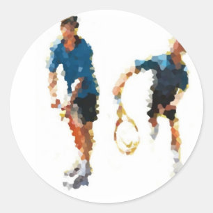 Tennis Classic Round Sticker