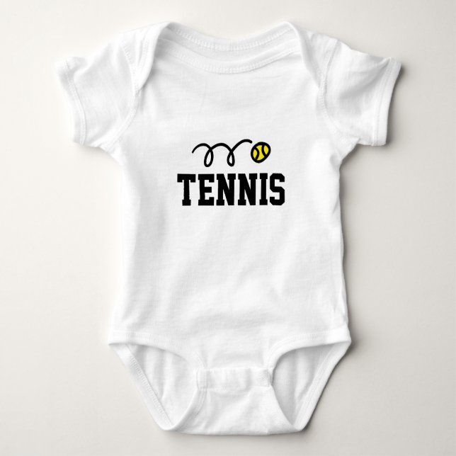 Tennis clothing for babies and young kids baby bodysuit (Front)