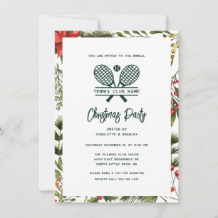Tennis Club Annual Christmas Party Invitation