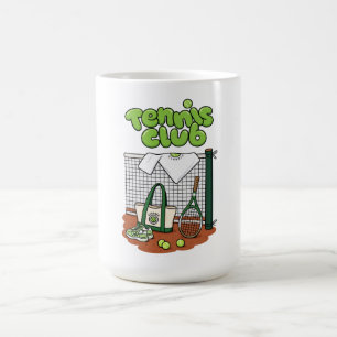 Tennis Club Classic Sports Graphic – Green Tennis  Coffee Mug
