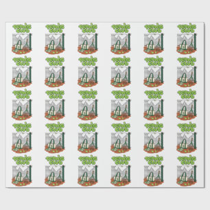 Tennis Club Classic Sports Graphic – Green Tennis  Wrapping Paper