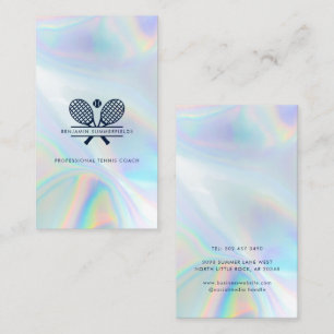 Tennis Club Coach Holographic Business Card