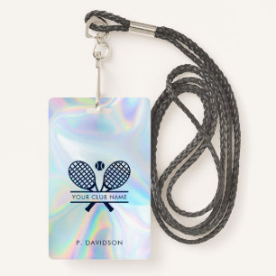 Tennis Club Holographic All Access Pass Custom ID Badge