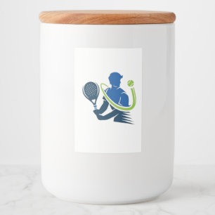 Tennis Club Logo - Dynamic Action, Sporty Style Food Label