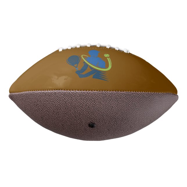 Tennis Club Logo -  Dynamic Action, Sporty Style Football (Rotated 270)