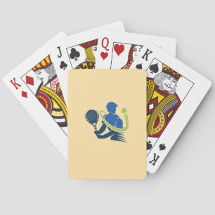 Tennis Club Logo - Dynamic Action, Sporty Style Playing Cards