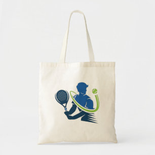Tennis Club Logo -  Dynamic Action, Sporty Style Tote Bag
