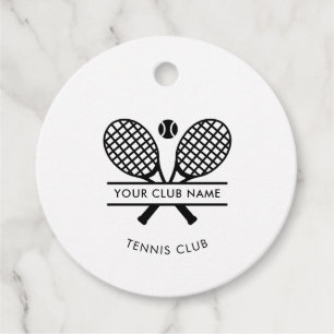 Tennis Club Name Team Players Custom Favour Tags