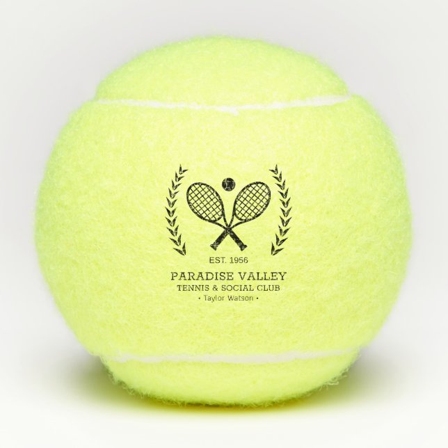 Tennis Club Personalised Balls (Front)