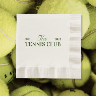 tennis club themed party napkin
