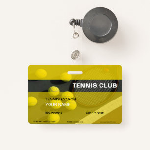 Tennis Coach Badge ID Badge