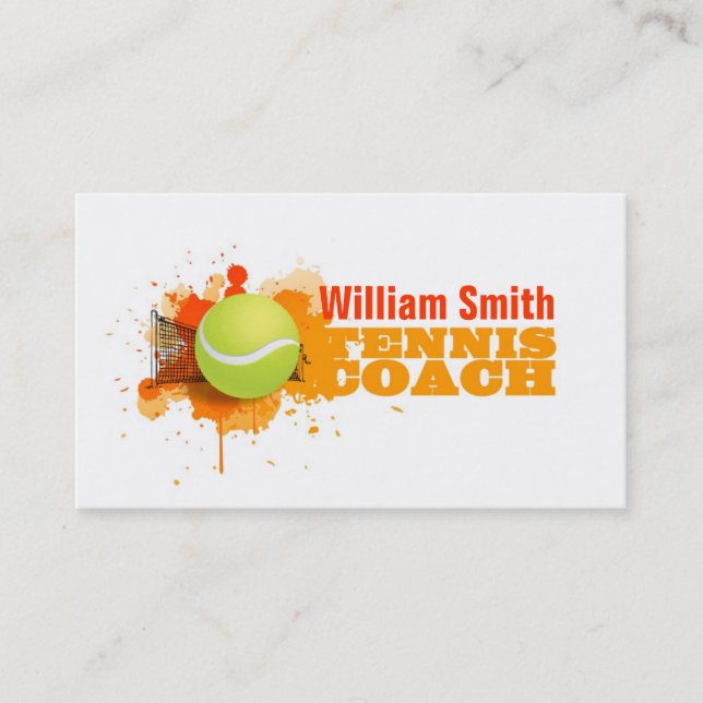 Tennis Coach Business Card (Front)