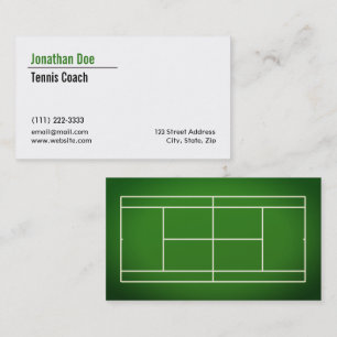 Tennis Coach Business Card