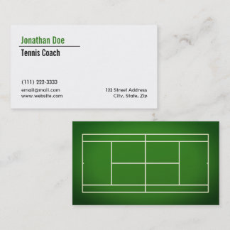 Tennis Coach Business Card