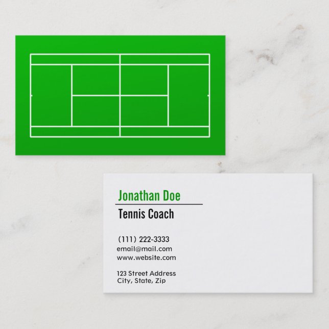 Tennis Coach Business Card (Front/Back)