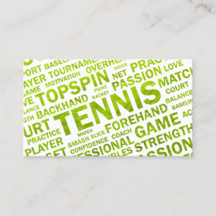 Tennis Coach Business Card