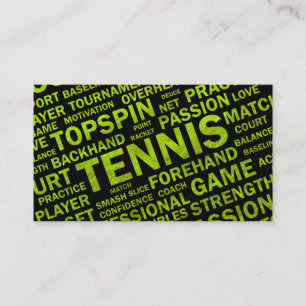 Tennis Coach Business Card