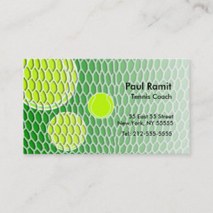 Tennis Coach Business Card