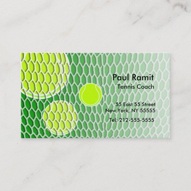 Tennis Coach Business Card (Front)