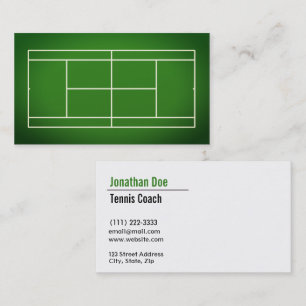 Tennis Coach Business Card