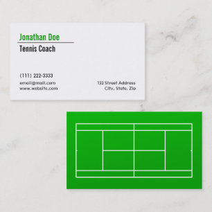 Tennis Coach Business Card