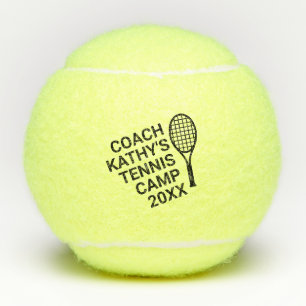 Tennis Coach Camp Custom Personalised Tennis Balls