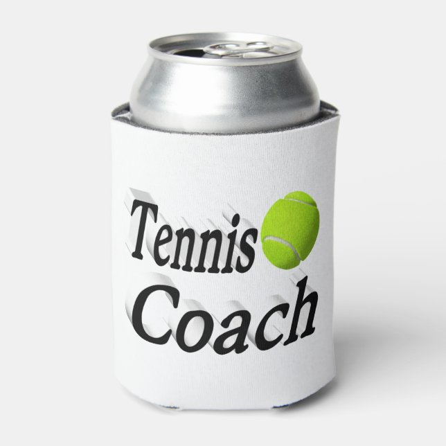 Tennis Coach  Can Cooler (Can Front)