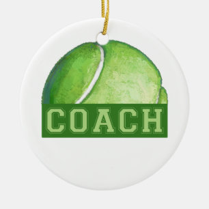 Tennis Coach Ceramic Ornament