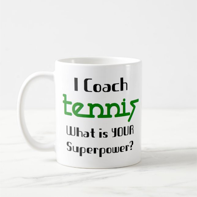 tennis coach coffee mug (Left)