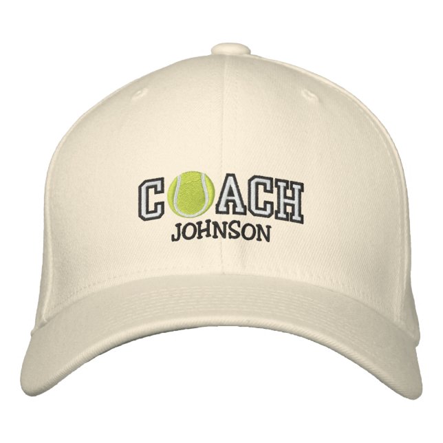 Tennis Coach Embroidered Hat (Front)