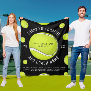 Tennis Coach Gift Custom Team Name Blanket