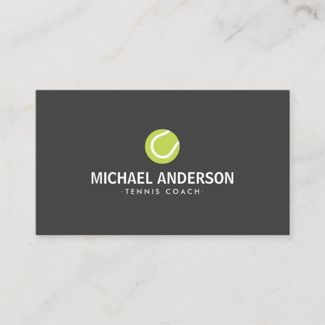 Tennis coach or player business card - modern (Front)