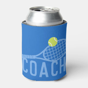 Tennis Coach Personalised Modern Can Cooler