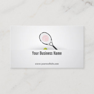 Tennis Coach Professional Sport Instructor Business Card