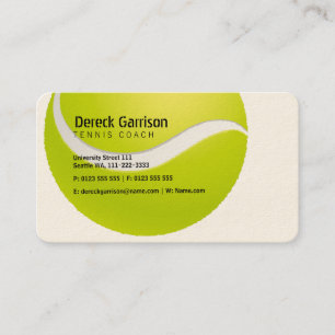Tennis Coach   Sport Business Card